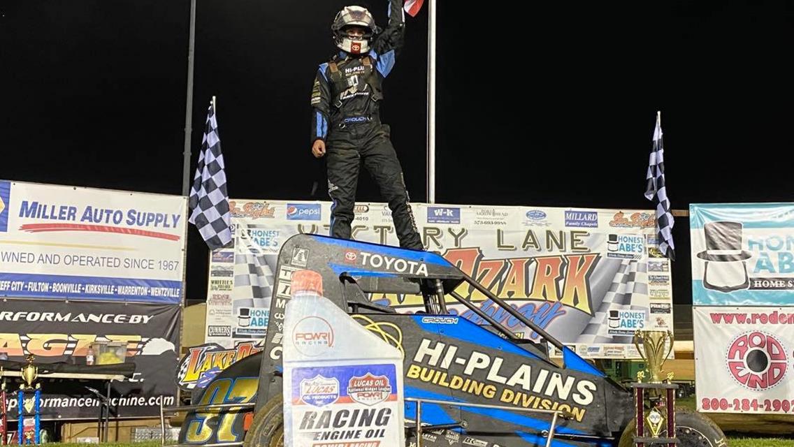 Brenham Crouch Wins Lake Ozark Speedway with POWRi National &amp; West Midgets