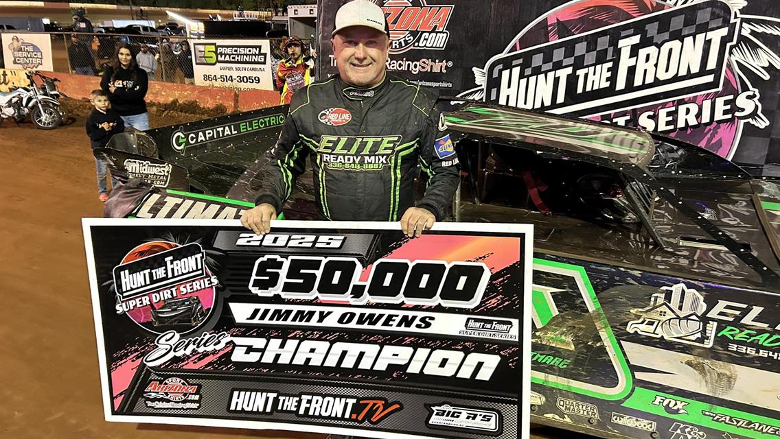 Jimmy Owens earned $50,000 for claiming the Hunt the Front Super Dirt Series title.