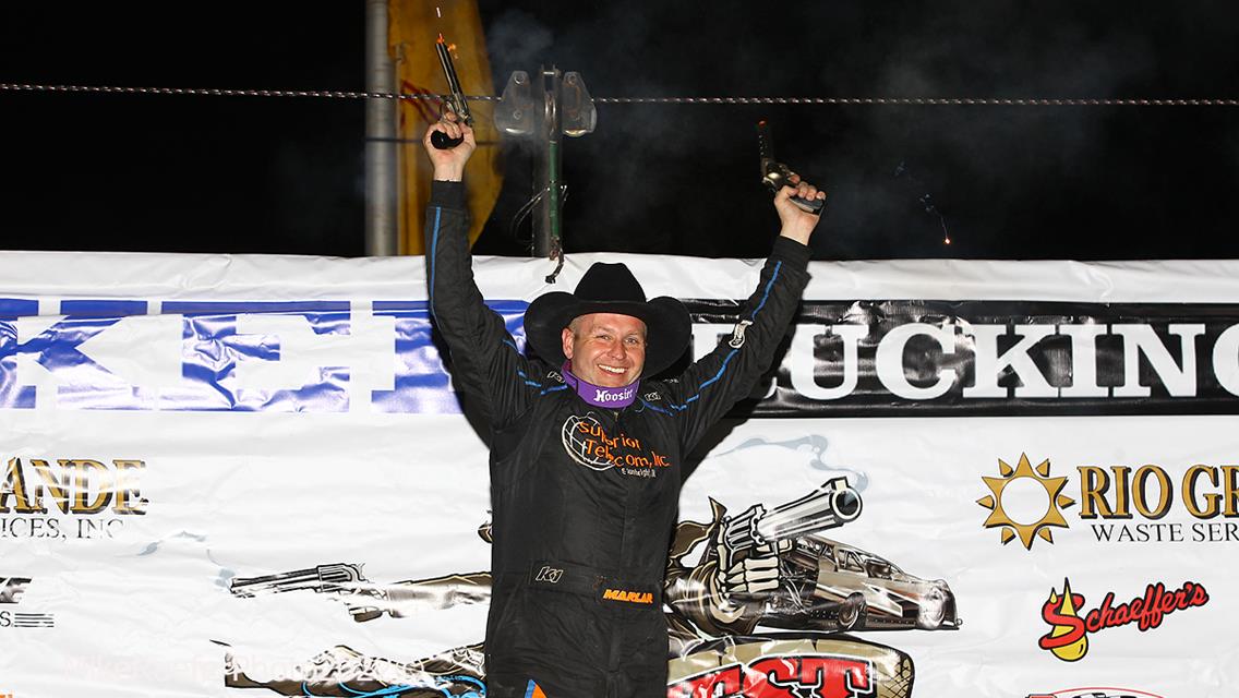 Mike Marlar in Victory Lane at the 2022 Wild West Shootout.