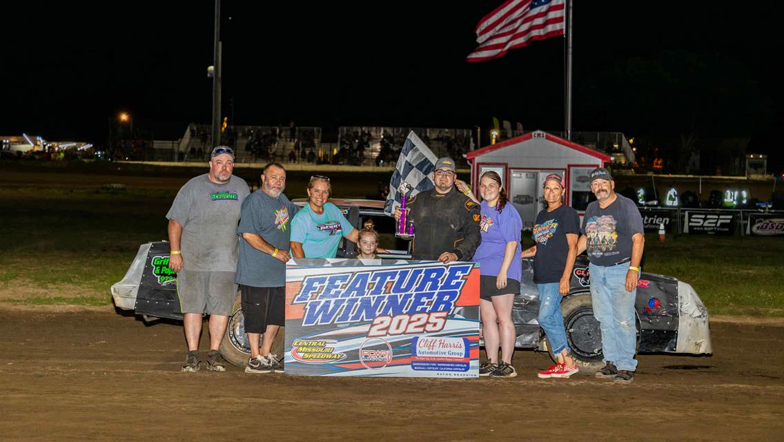 Marrant, Poe, Clancy, Galvin, and Schultz Victorious at Central Missouri Speedway!