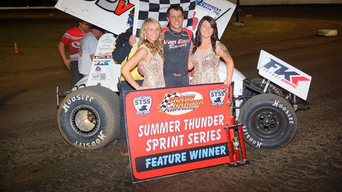 Van Dam Charges to Victory, Two Top Fives During Summer Thunder Sprint Series Weekend