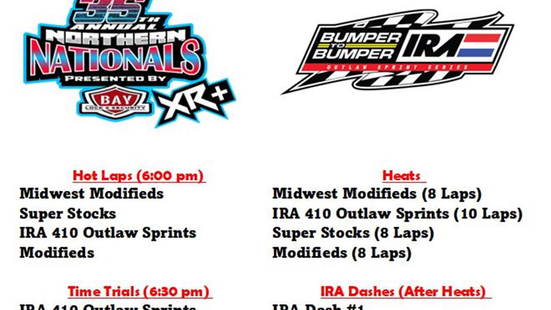 OUTLAW 410 Sprints TONIGHT!!!  - NN Night 2 Order of Events