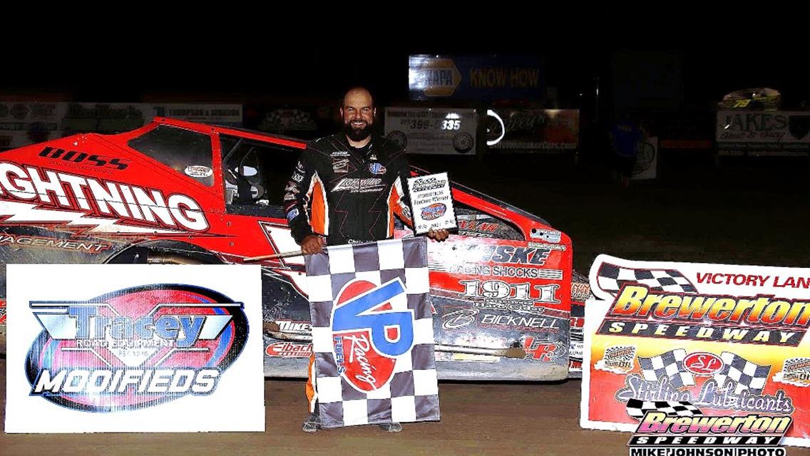 Chris Hile Puts on a Show Going to Brewerton Speedway Modified Victory Lane