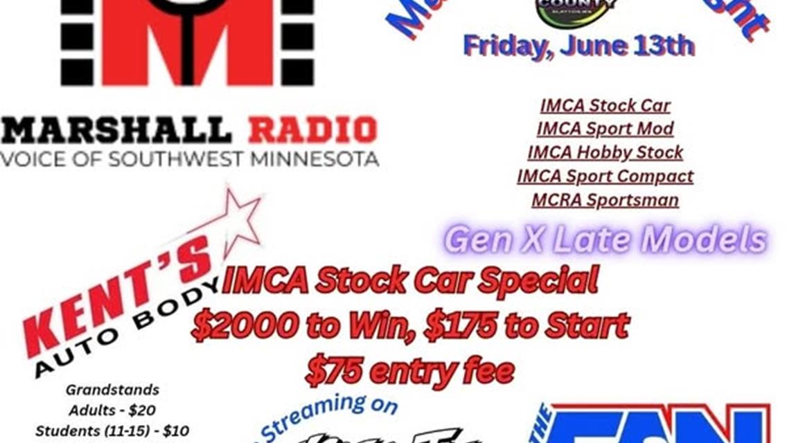 Murray County Speedway - A Big Night for June 13th