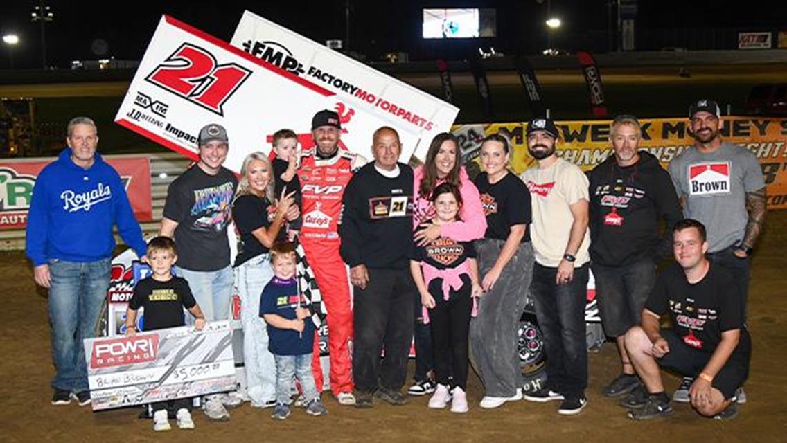 Brian Brown Reigns with POWRi 410 Outlaw Sprints at I-70 Speedway