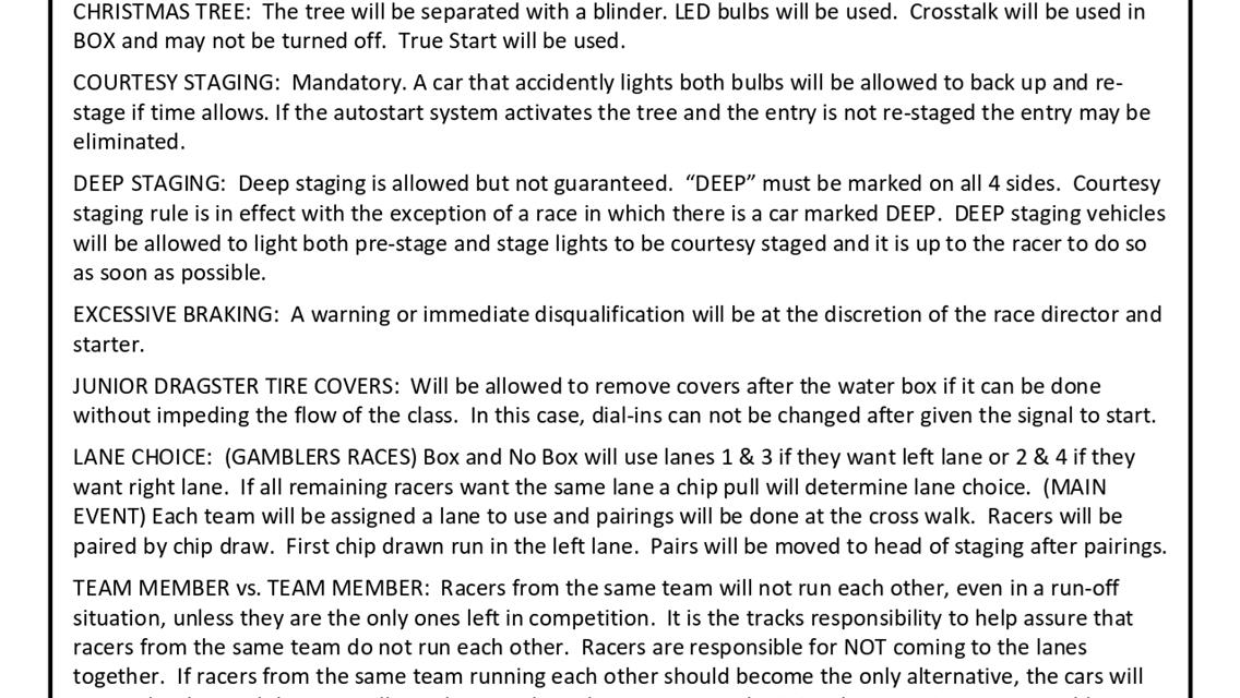 2024 WDRA Midwest Bracket Finals Information &amp; Rules