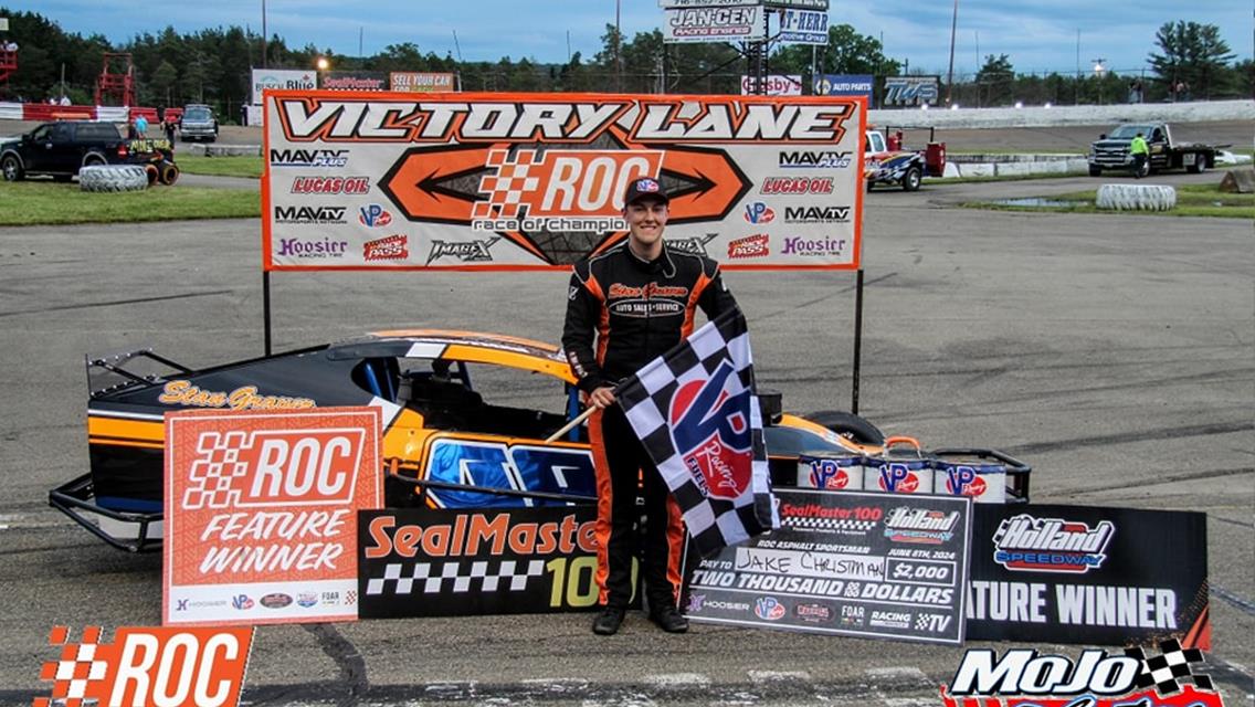 JACK CHRISTMAN, JACOB GUSTAFSON AND TRISHA CONNOLLY ALL VISIT RACE OF CHAMPIONS VICTORY FOR THE FIRST TIME IN THE SEALMASTER 100 AT HOLLAND SPEEDWAY