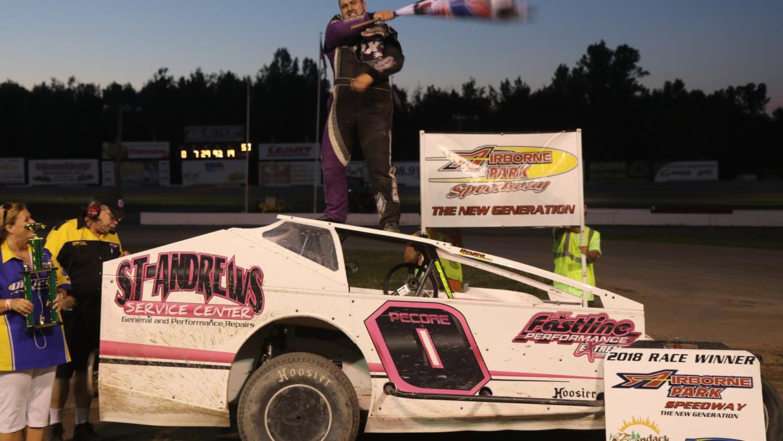 Pecore Wins DIRTcar Sportsman Event at Airborne