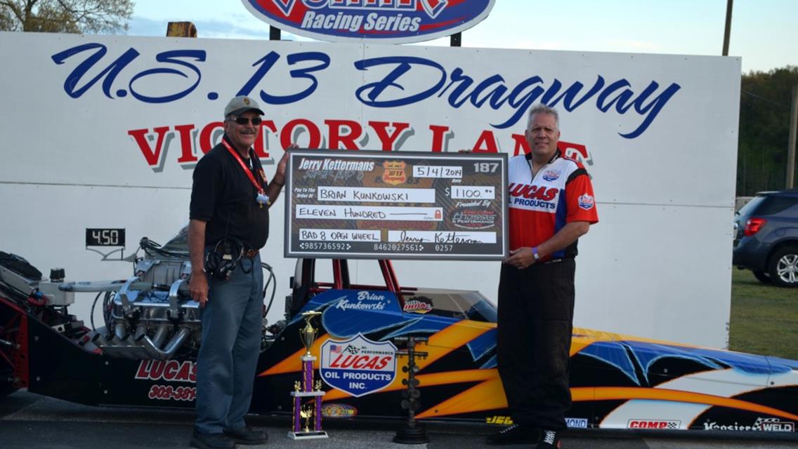 LOCAL RACERS BILLY GROTON AND BRIAN KUNKOWSKI TAKE SUPER BAD 8 SUNDAY AT U.S. 13