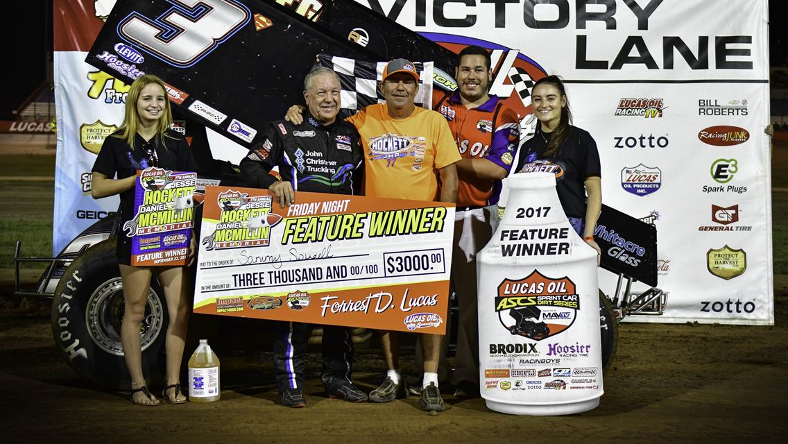 Wild Final Lap Yields Another Lucas Oil ASCS Victory For Sammy Swindell At Lucas Oil Speedway