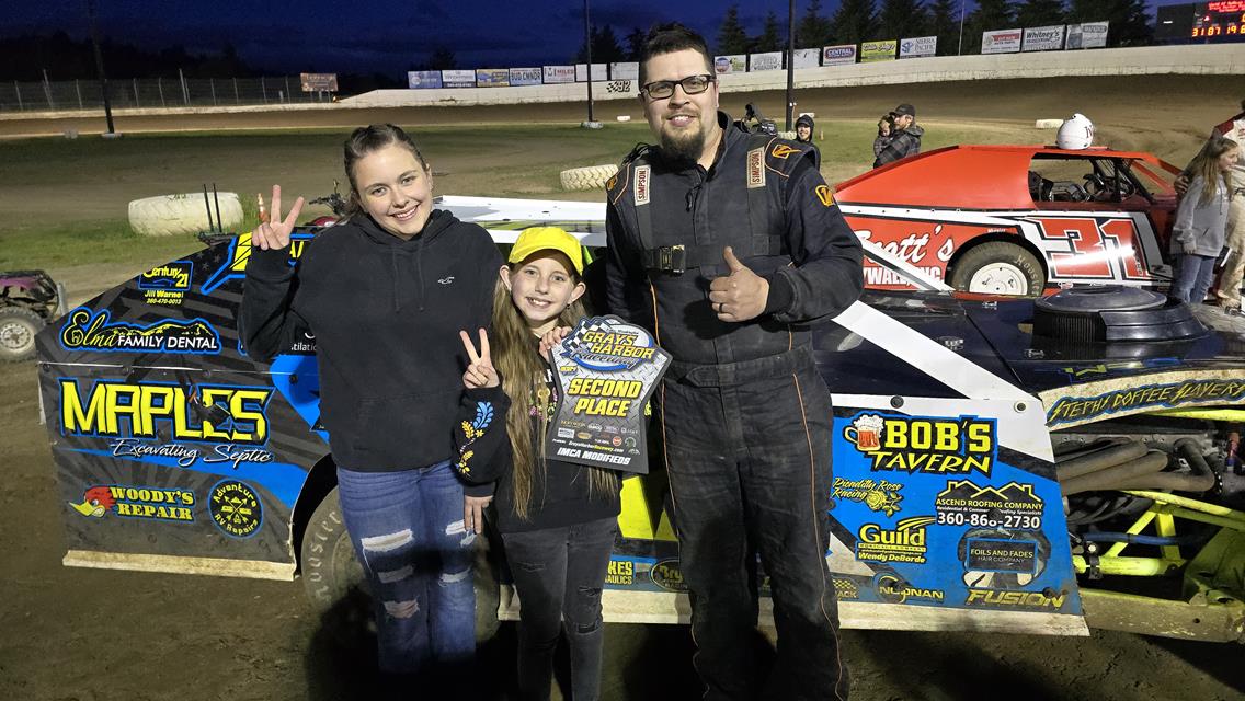 Zane Miner, Destry Miller, Rob Glenney, and Chase Cooper  first time winners at Grays Harbor Raceway