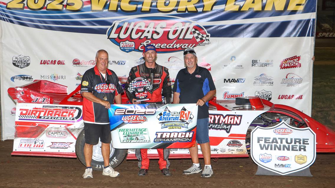 Ewing, Bidinger win features and titles on Lucas Oil Speedway Season Championship Night