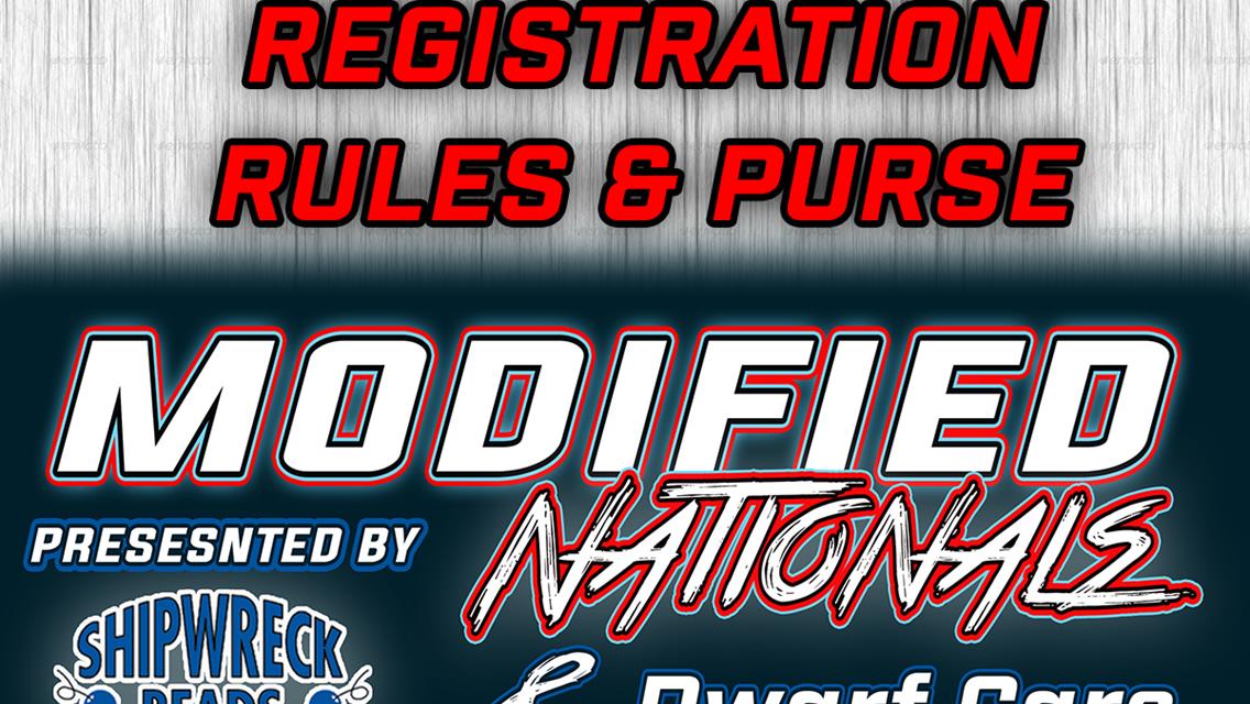Registration and Rules Modified Nationals - July 28 &amp; 29