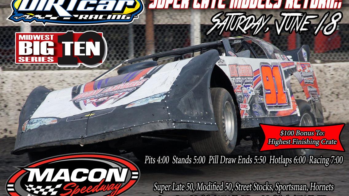 Super Late Models Set For Saturday Return To Macon Speedway