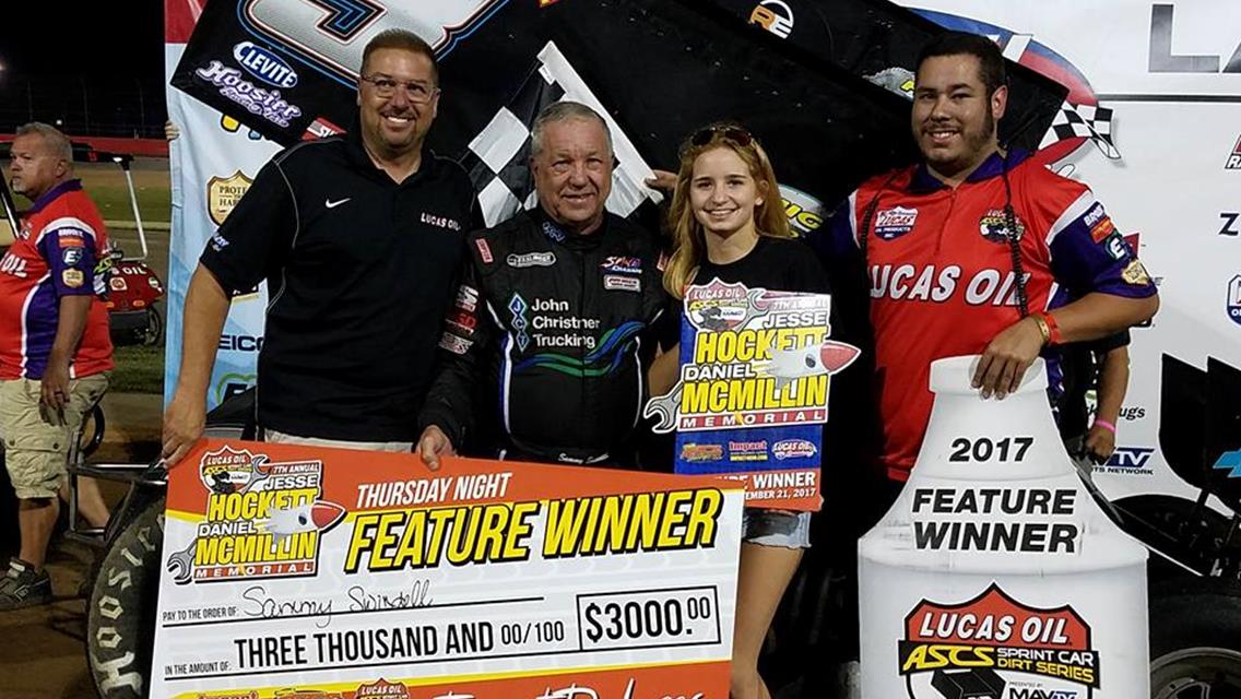 Swindell Captures First Two Nights of Hockett/McMillin Memorial at Lucas Oil Speedway