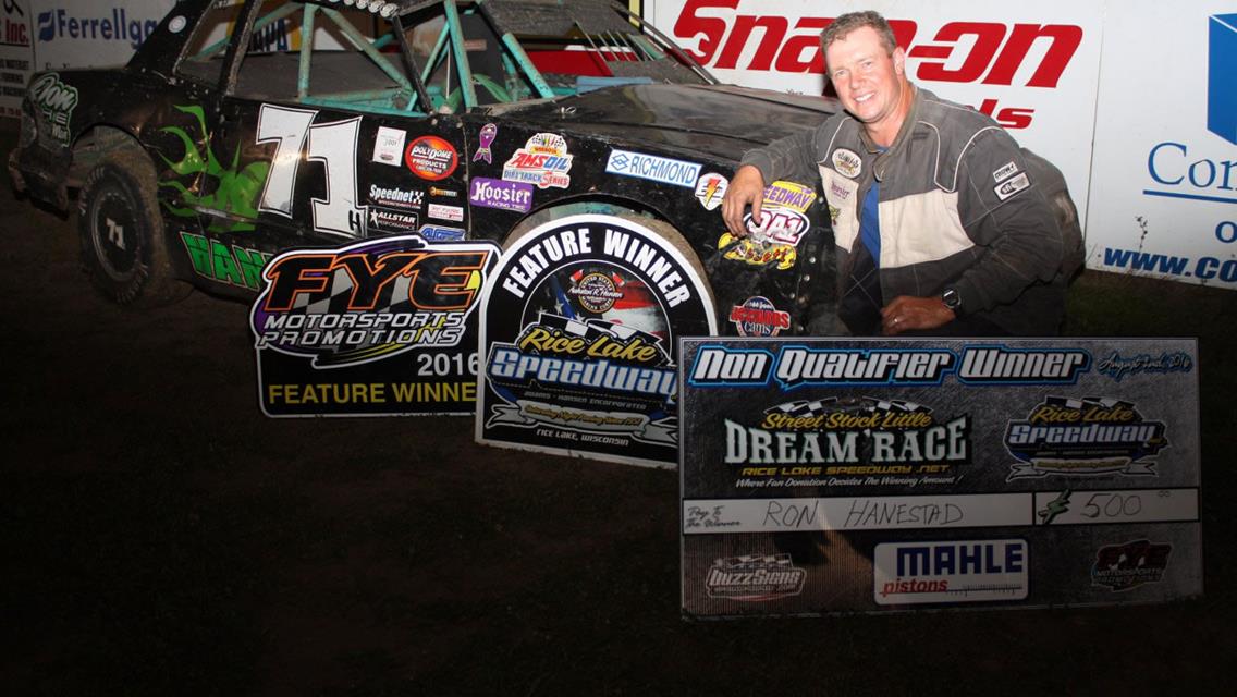 Olson Fifteen Grand Winner at Rice Lake Speedway