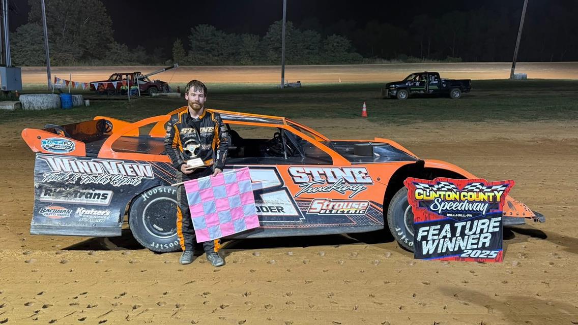Yoder Snookers Snook for Feature Win at Clinton County Speedway