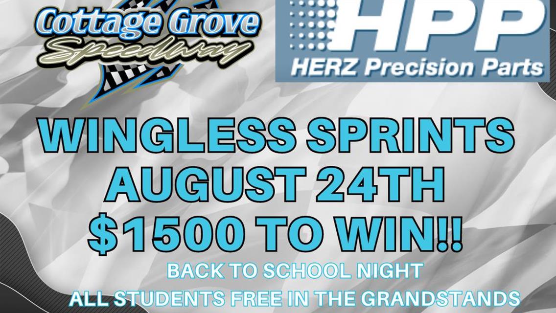 WINGLESS SPRINTS BIG PAYDAY FOR ONLY RACE AT CGS THIS SEASON!!!