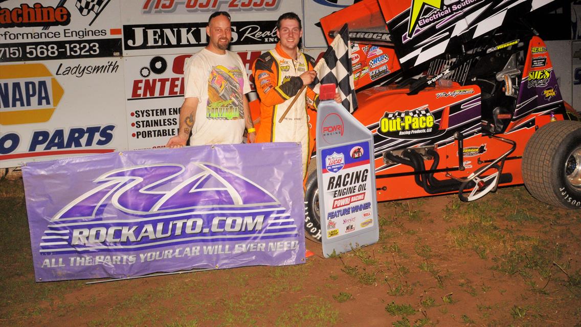 Viebrock Tops Field for First Winged Sprint Car Win