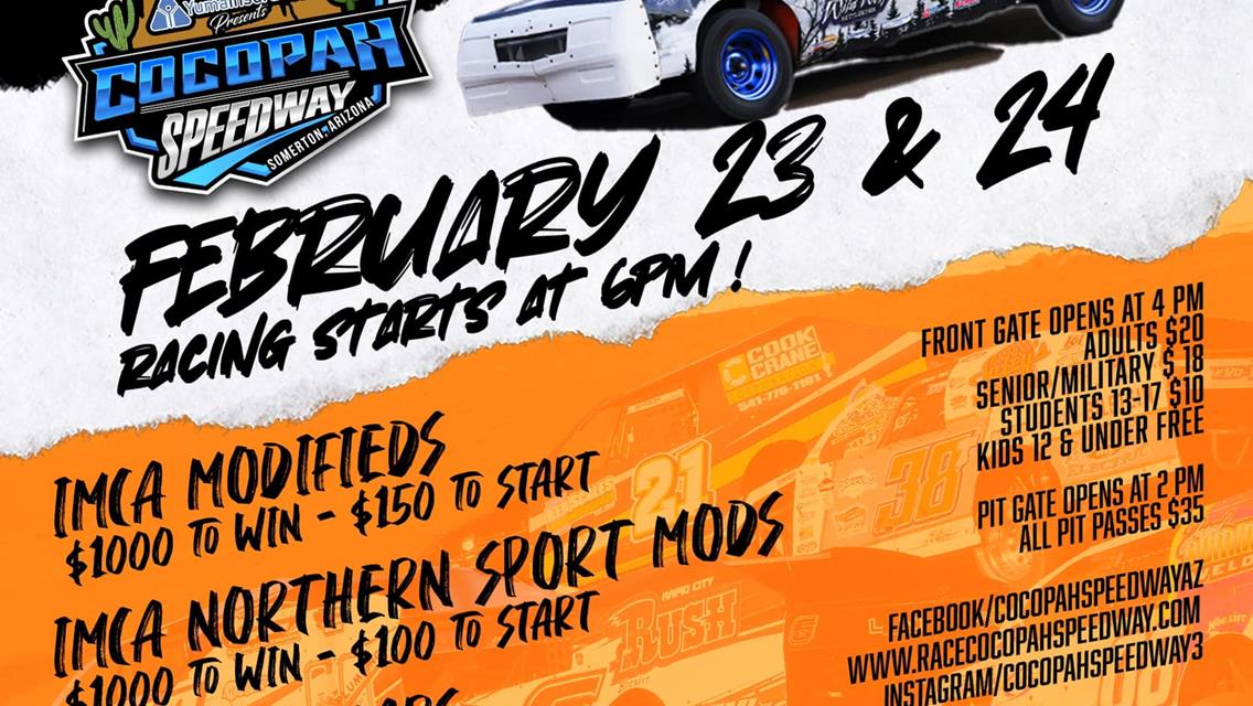 Arizona IMCA Tour rolling into Cocopah Speedway this weekend