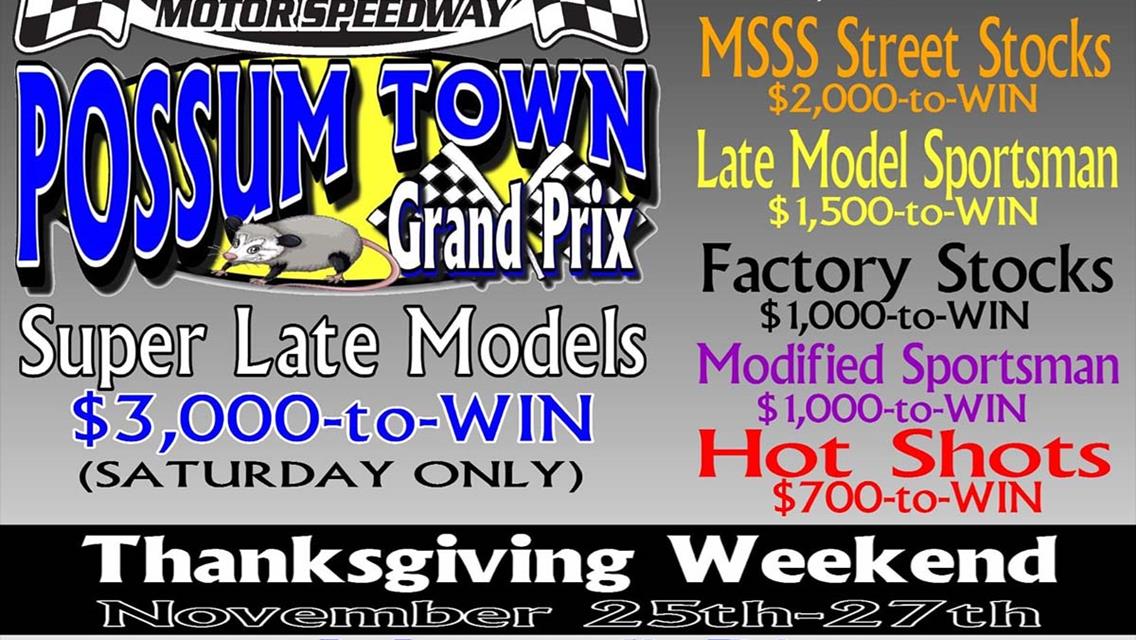 The Possum Town Grand Prix at The Mag Returns Thanksgiving Weekend