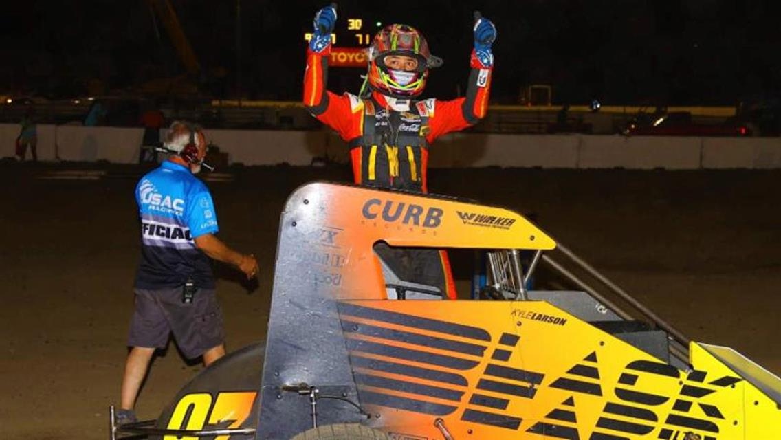 Larson finds late night redemption on Joliet dirt