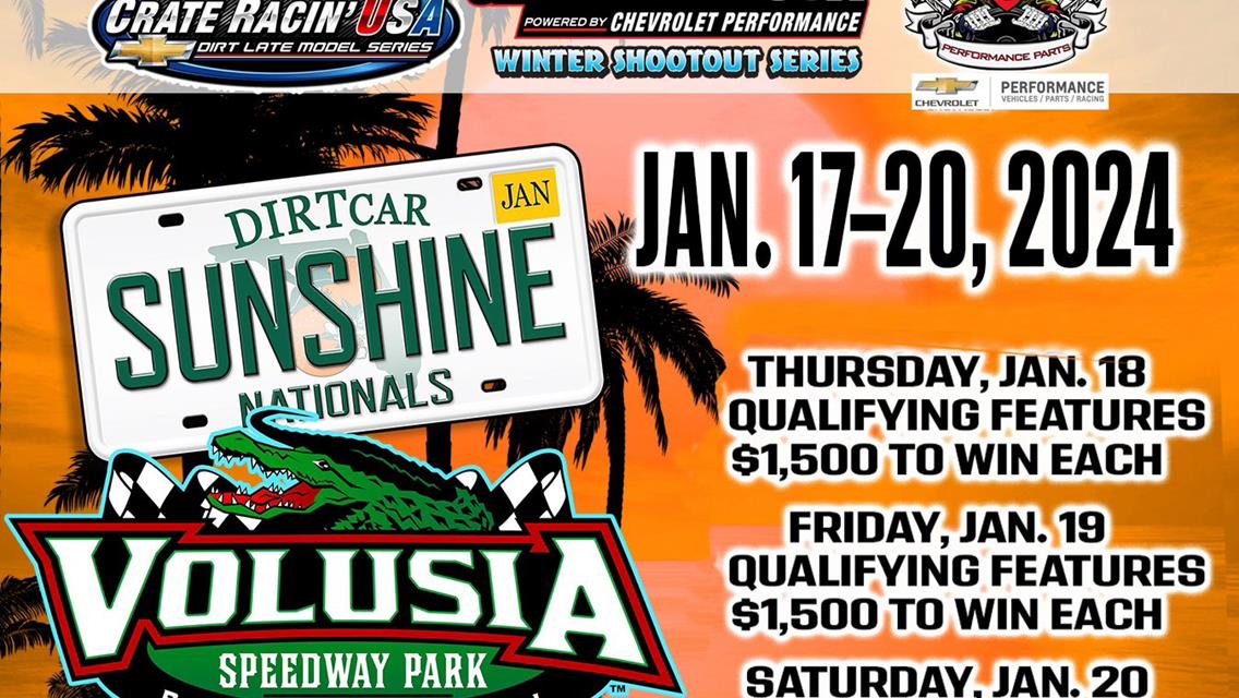 Sunshine Nationals Next at Volusia; Wednesday Practice is Canceled