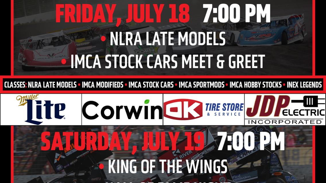 NEXT RACE: Friday, July 18th & 19th