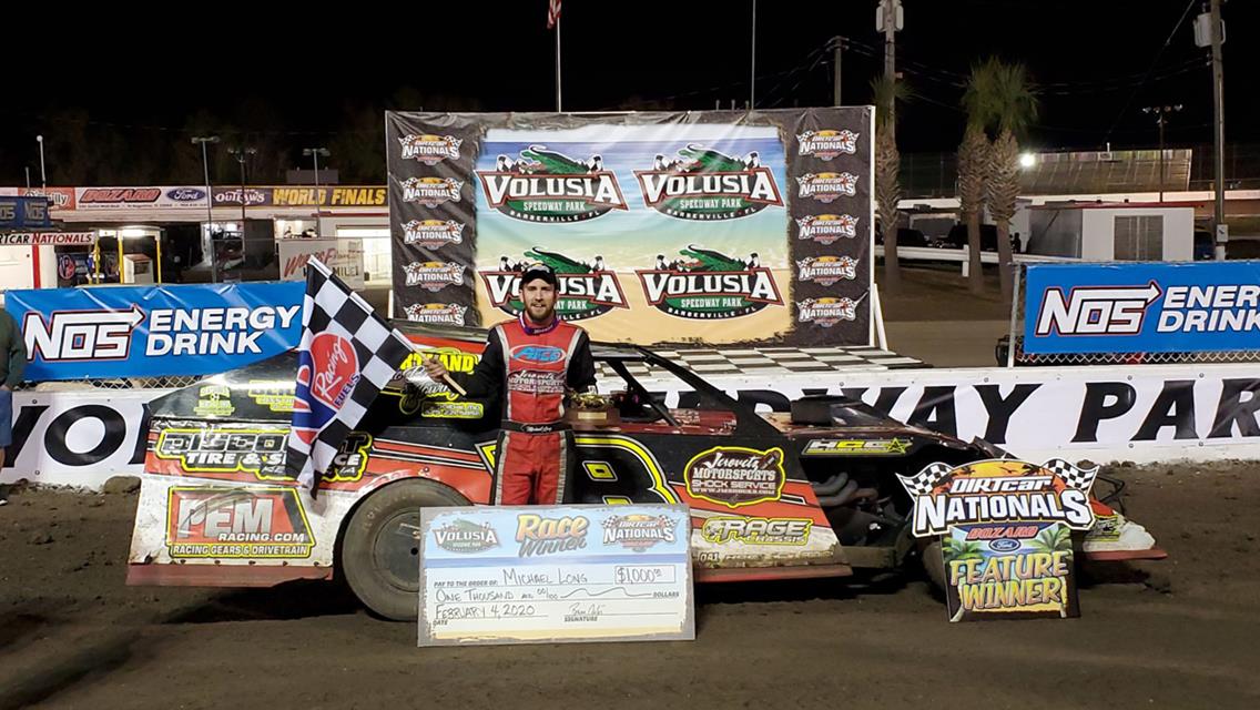 Illinois Racer Charges to Victory in Volusia’s DIRTcar Nationals Opener