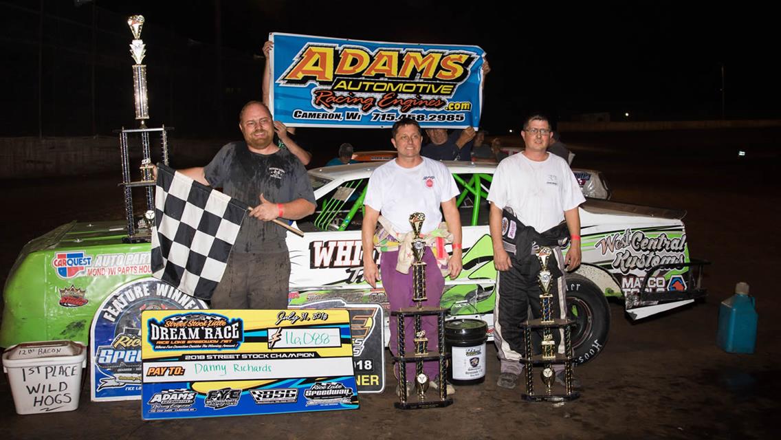 Danny Richards Wins Rice Lake Speedway “Little Dream” and $16,088 Top Prize