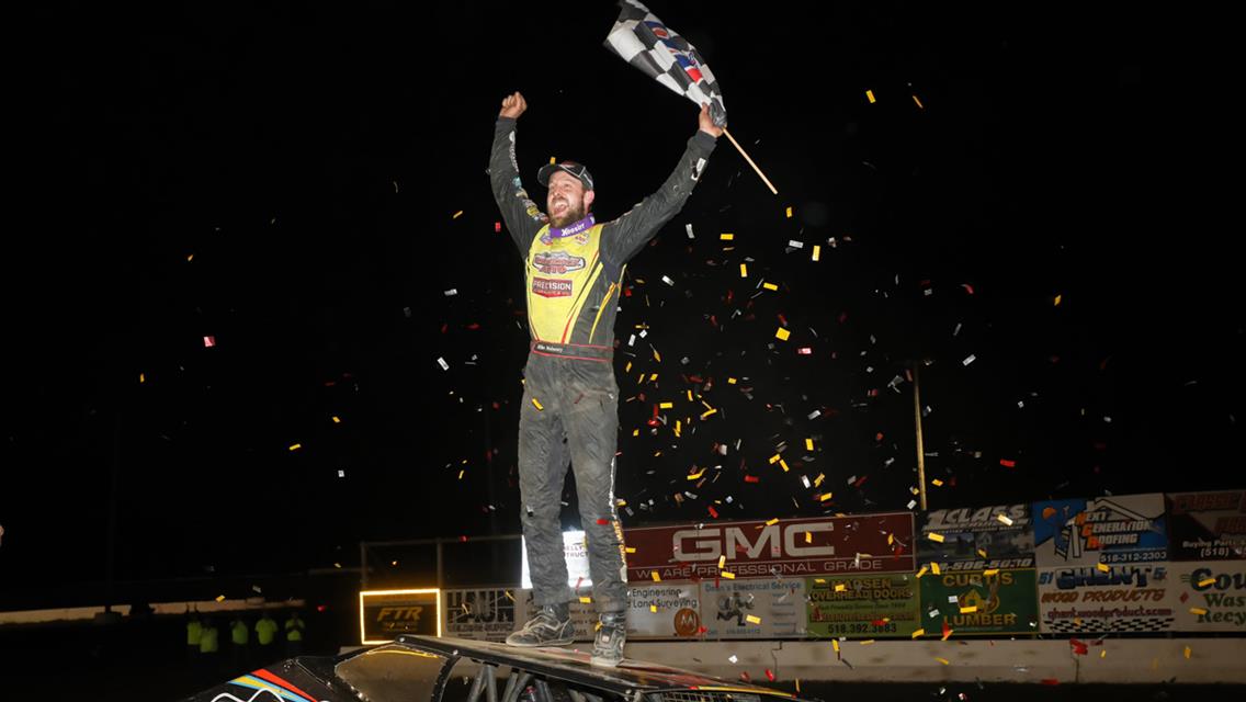 Mike Mahaney holds off Stewart Friesen for wild, emotional first-career Super DIRTcar Series win