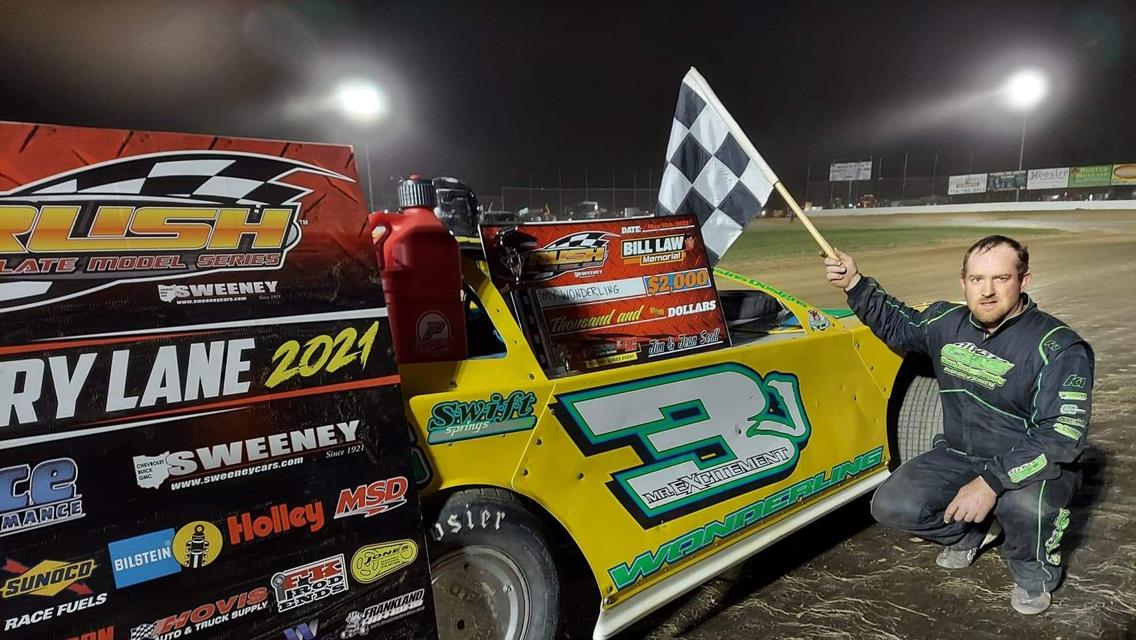 JEREMY WONDERLING DOMINATES THE NIGHT AT STATELINE FOR PACE RUSH LATE MODELS EARNING HIS 3RD “BILL LAW MEMORIAL” IN 4 TRIES FOR FLYNN’S TIRE/BORN2RUN