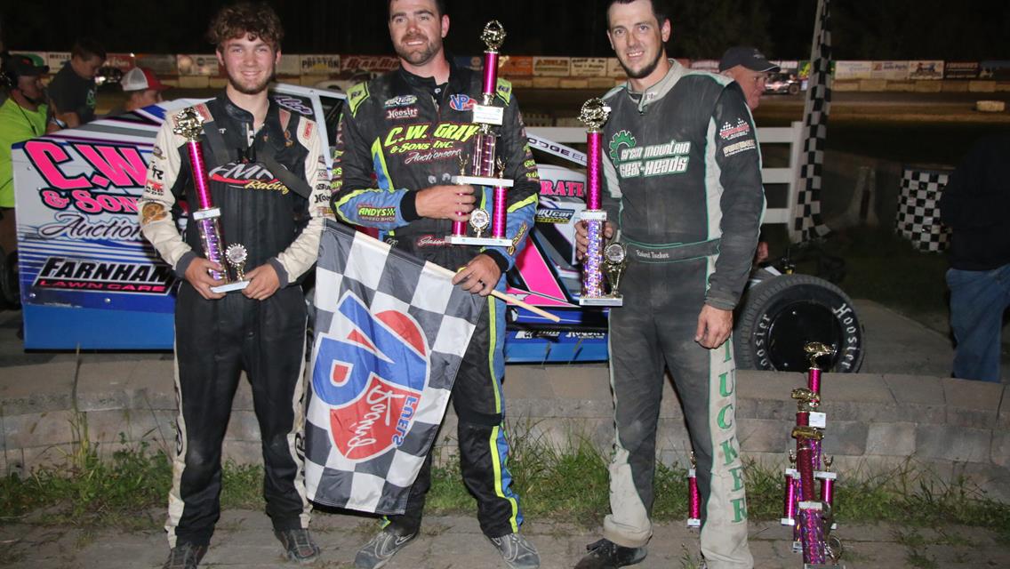Terry Williams wins in the Wells River Chevrolet DIRTcar Sportsman Coupes Justin Sheridan overall winner in the Xtreme DIRTcar DMA Midgets Week 18 of