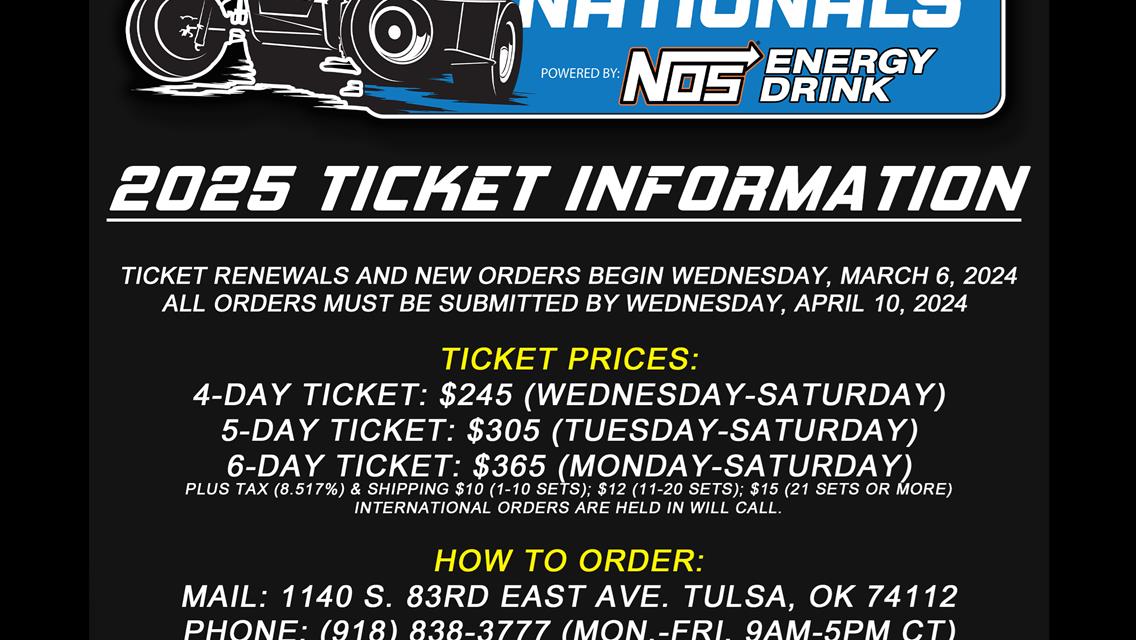2025 Chili Bowl Ticket Orders Begin March 6, 2024!