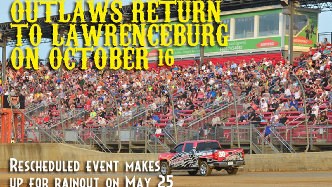 World of Outlaws Will Return Oct. 16 to Lawrenceburg Speedway