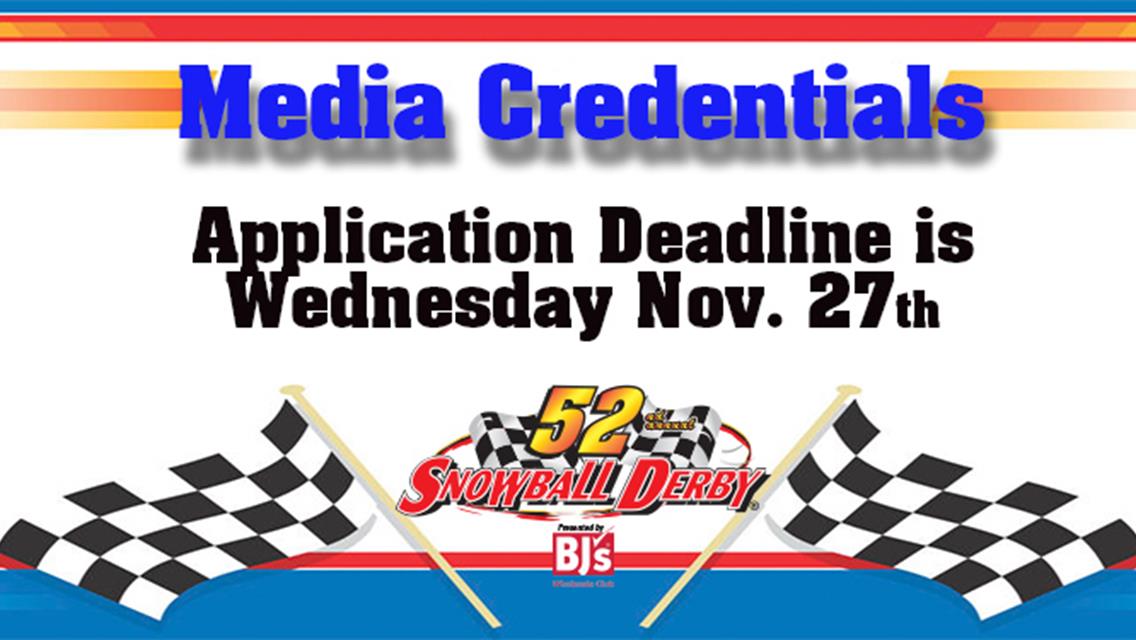 Media Credentials Deadline Approaches