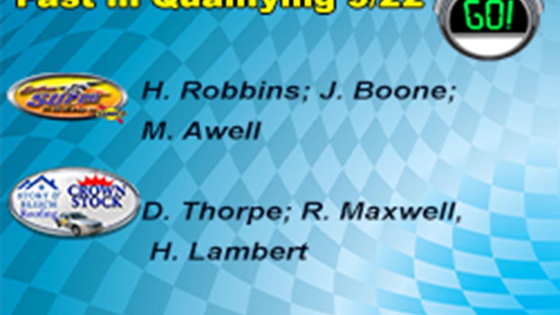 Robins Fastest in SLM Qualifying