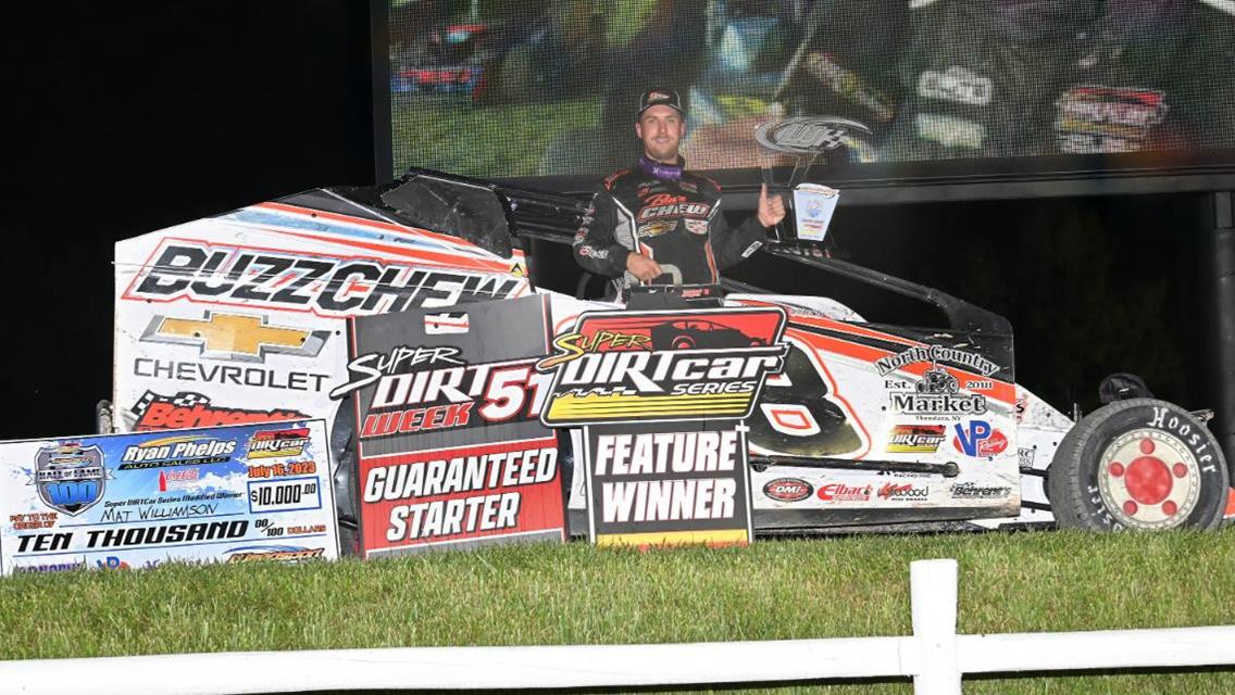 Mat Williamson scores back-to-back Super DIRTcar Series wins at Weedsport Speedway