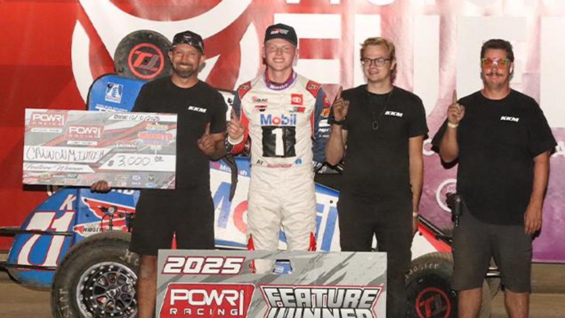Cannon McIntosh Takes Victory with POWRi National Midget League at Port City Raceway