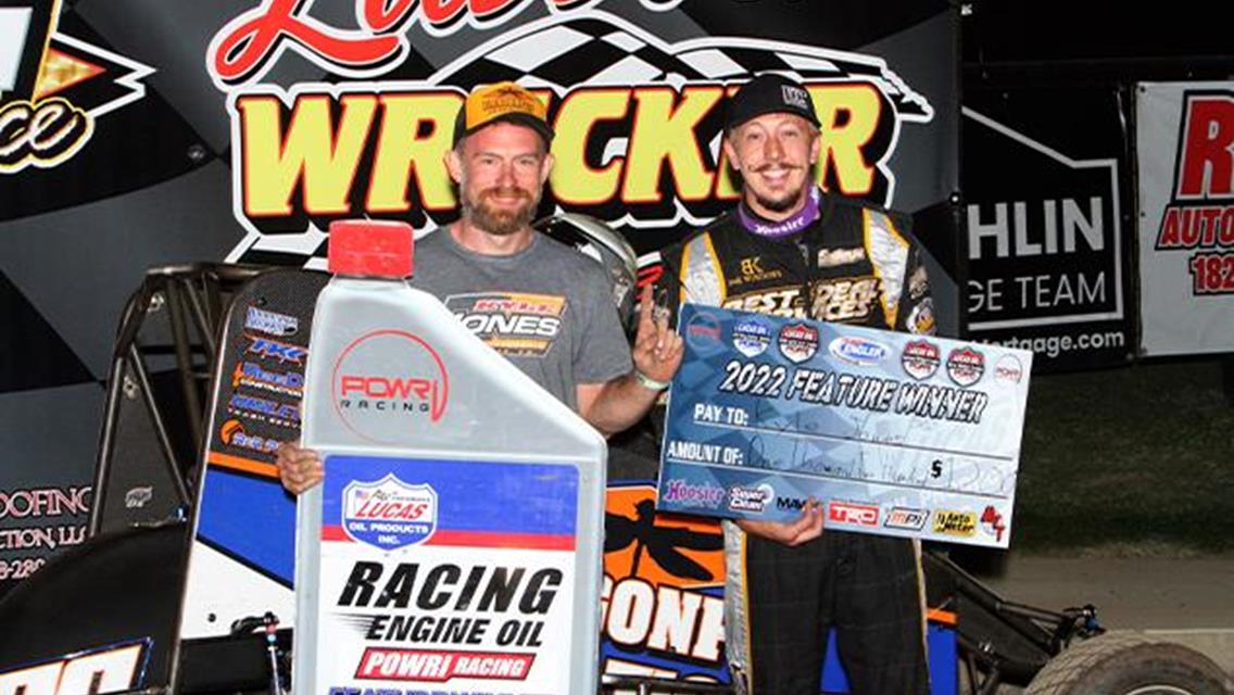 Kyle Jones Wins with POWRi West Midget League at Port City Raceway