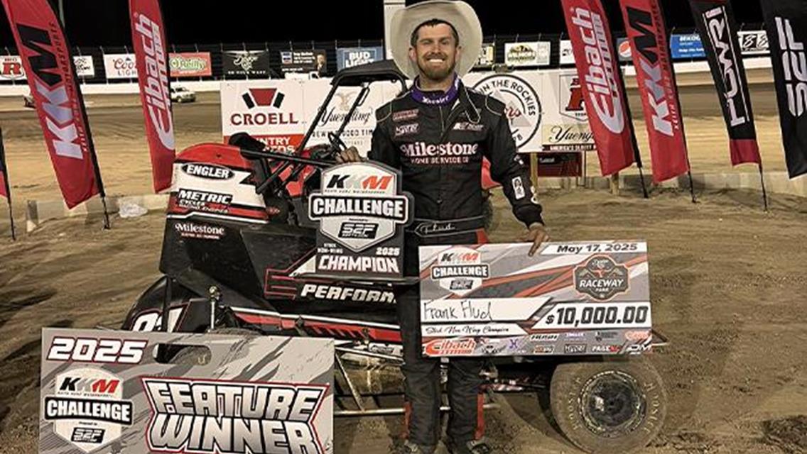 Frank Flud Finds POWRi Stock Non-Wing Micro KKM Challenge Championship Night Victory Lane