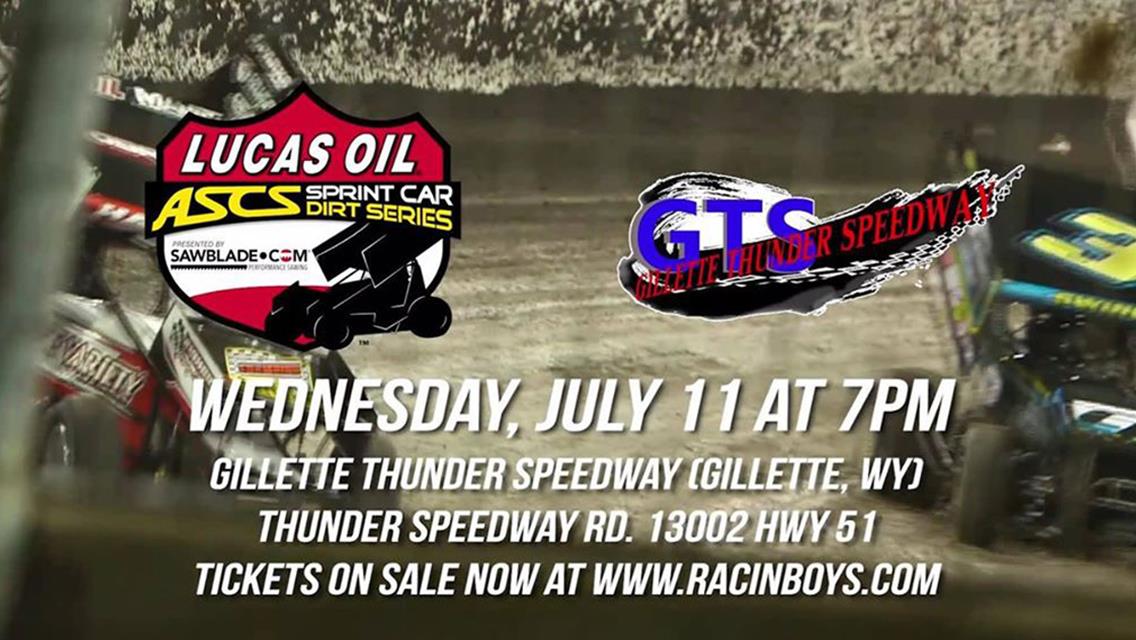Gillette Thunder Speedway next up for Lucas Oil ASCS