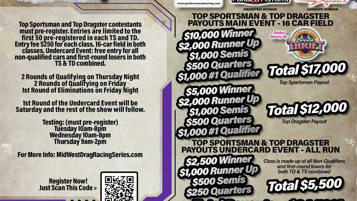 Bruce Thrift make it $10,000 to WIN the September 19th-21st Smackdown!