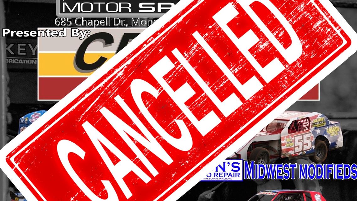 August 25th Races Cancelled