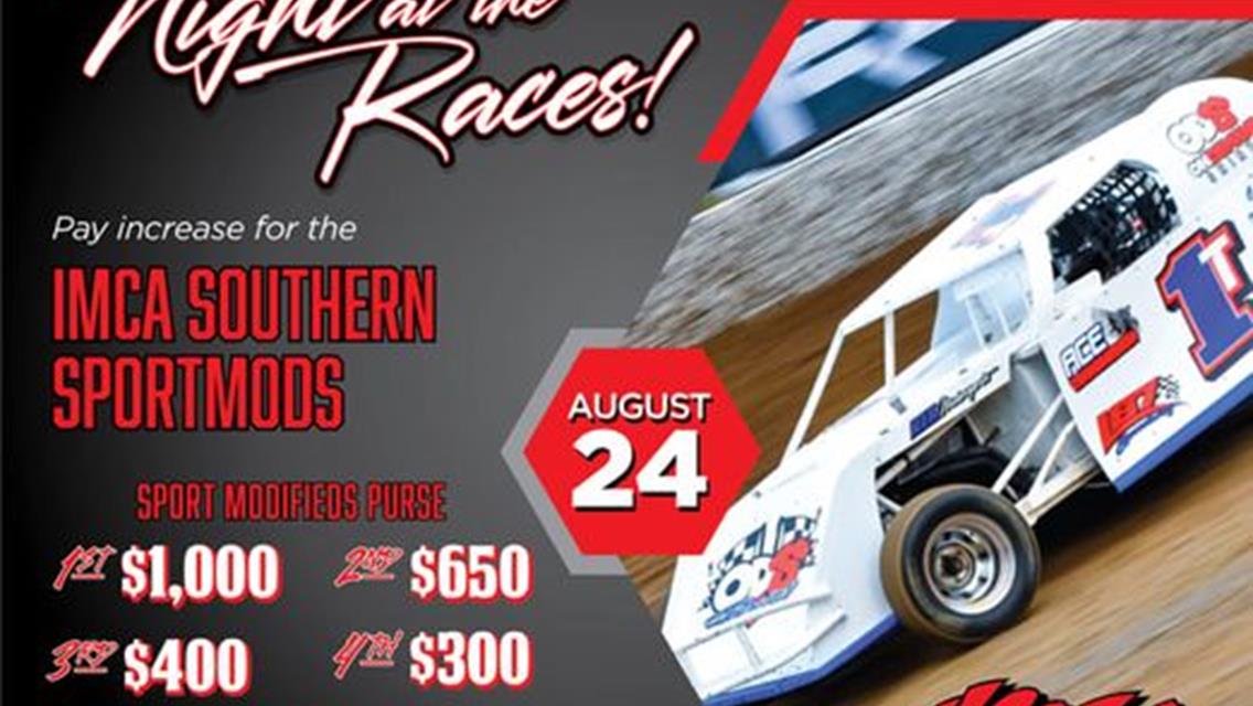 August 24, 2024 Race Day Schedule - On Demand Shirts Night at the Races!