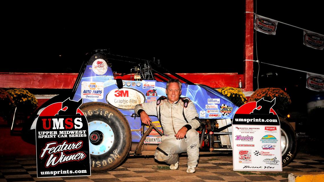 Johnny Parsons III in Victory Lane following win at CLS 9-10-11 Richert Memorial.