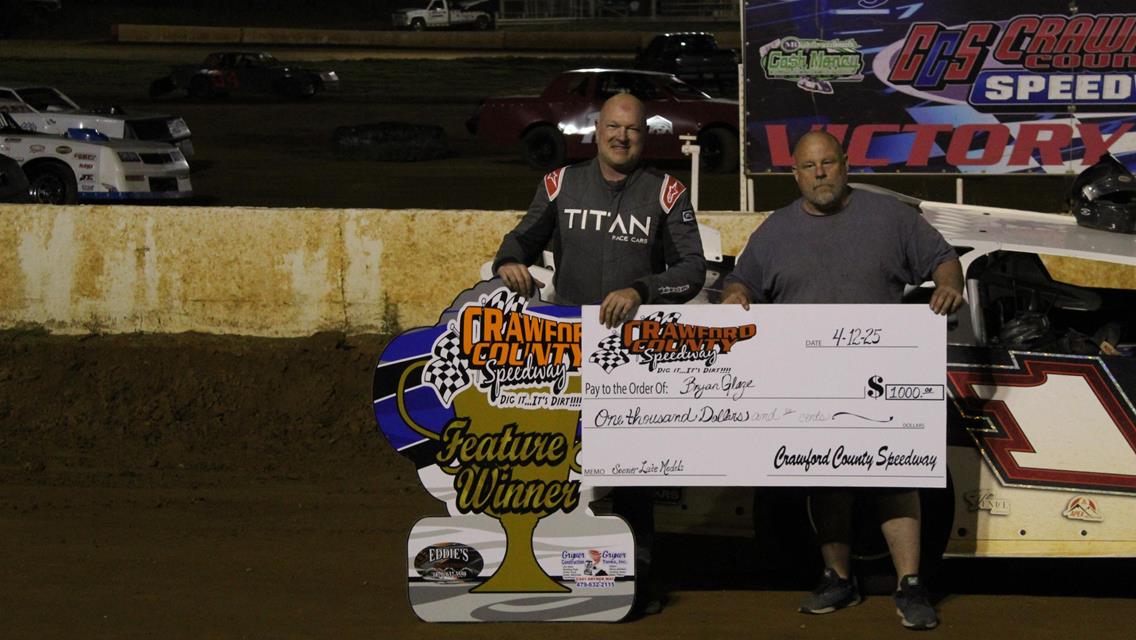Glaze tops Sooner Late Models at Crawford County Speedway