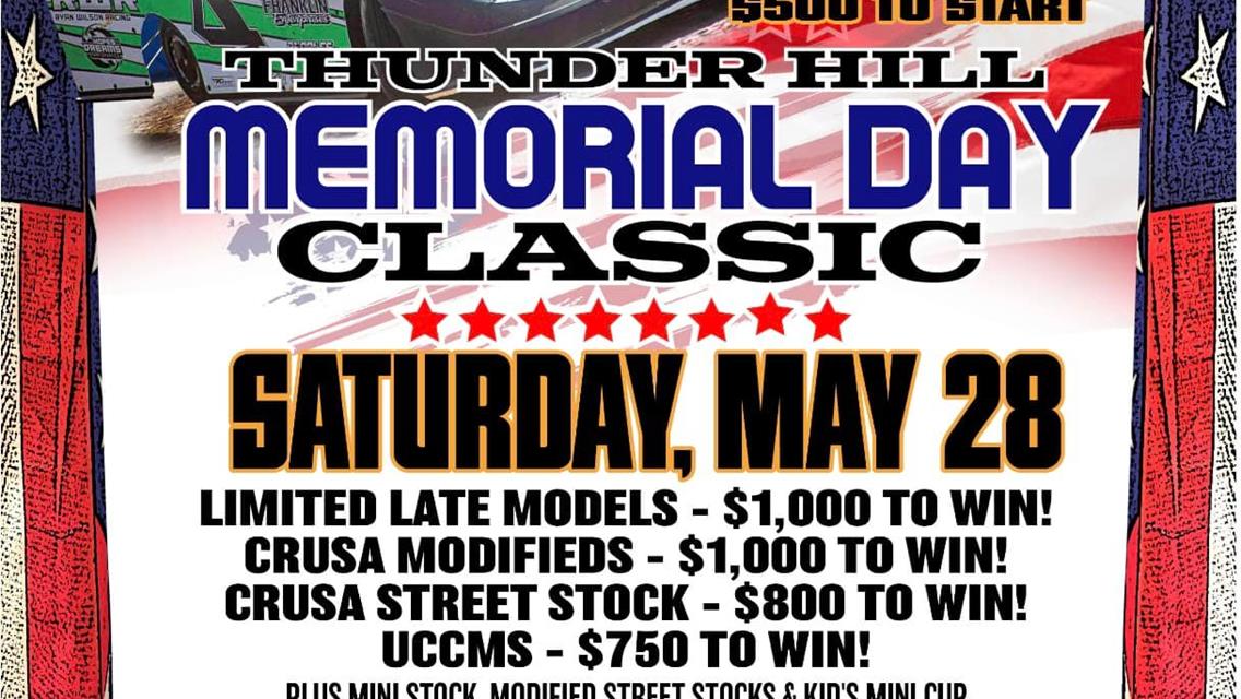 Updates for the Racing Program for Saturday, May 28