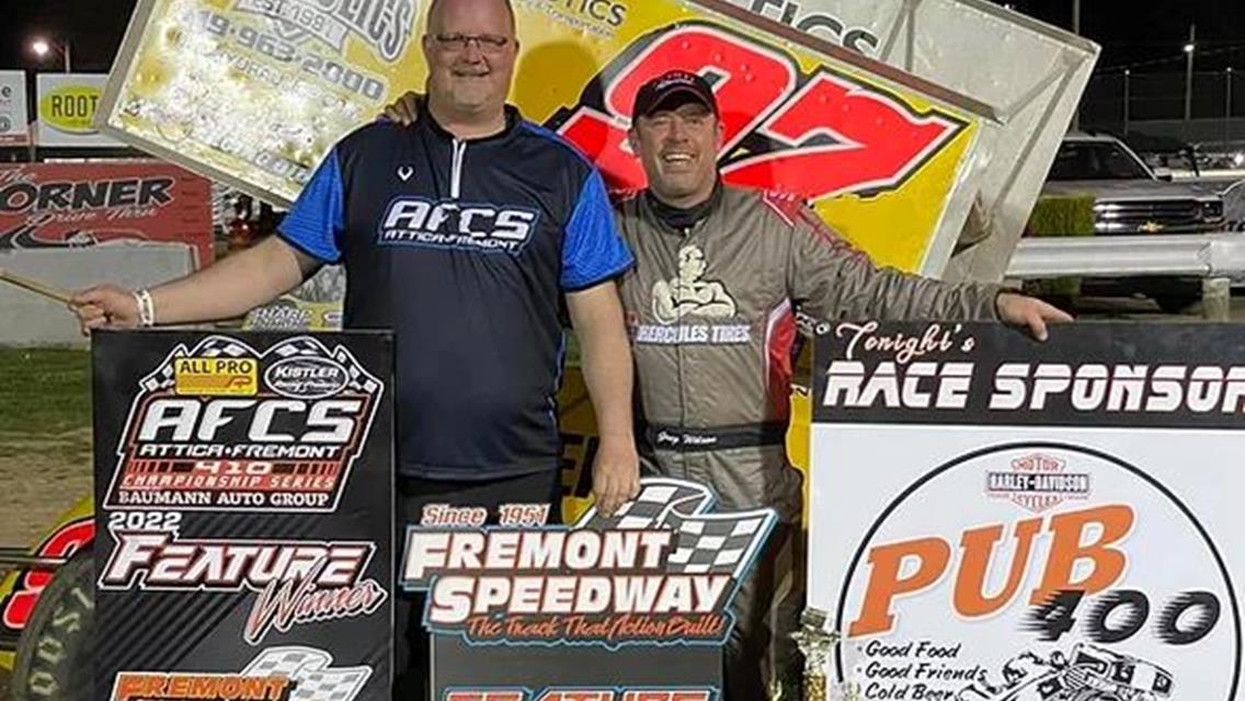 Wilson Records First Victory of Season at Fremont Speedway