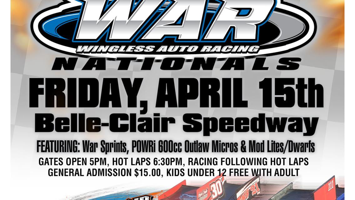 Non-Wing Nationals, Featuring WAR Non-Wing Sprints April 15th